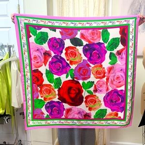 Bob Mackie wearable art silk scarf